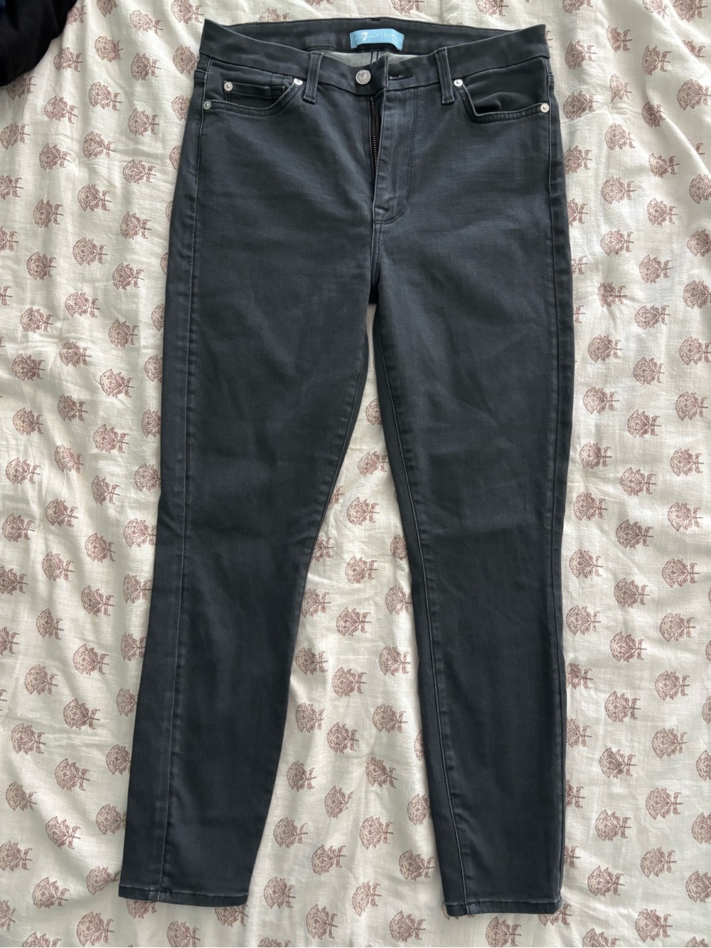 7 For All Mankind Black Skinny Jeans